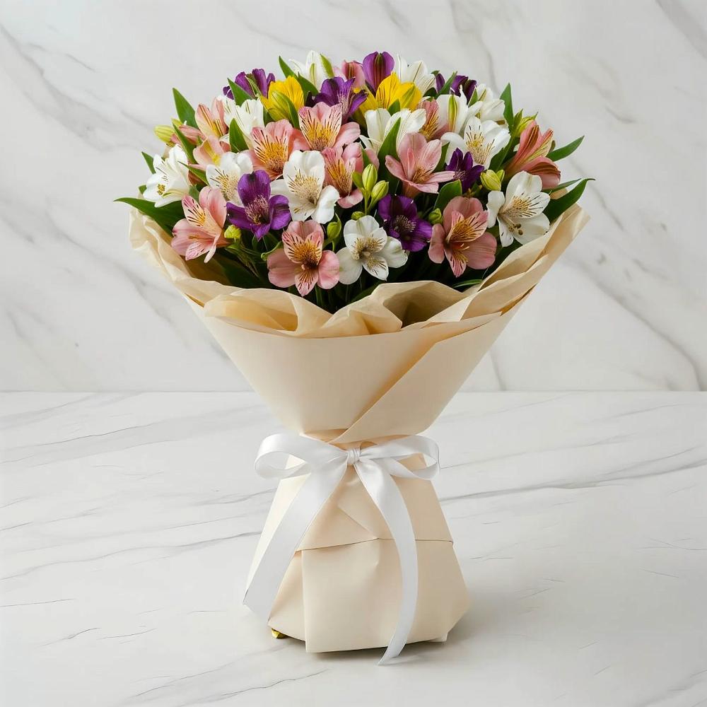 Букет цветов из: Альстромерии в Салым