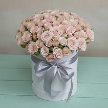 Цветочная композиция из Розы в шляпной коробке #REPLACE_PRED# Салым