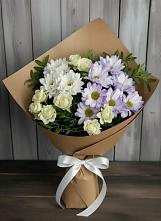 Букет цветов из:  Хризантемы и Розы в Салым