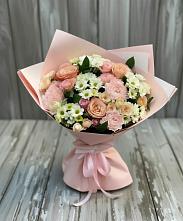 Букет цветов из:  Гвоздики, Розы и Хризантемы в Салым