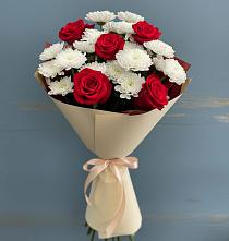 Букет цветов из:  Розы и Хризантемы в Салым