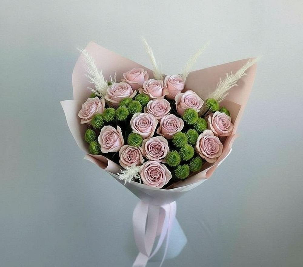 Букет цветов из: Розы и Хризантемы в Салым