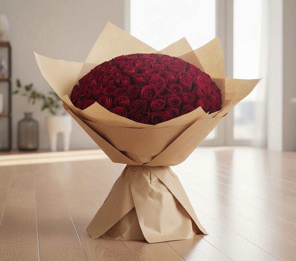 Букет 101 Красная роза в Салым