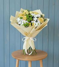 Букет цветов из:  Хризантемы и Розы #REPLACE_PRED# Салым