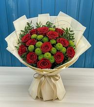 Букет цветов из:  Розы и Хризантемы в Салым