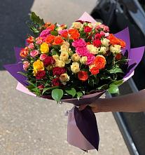 Букет Микс из разноцветных кустовых роз #REPLACE_PRED# Салым