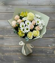 Букет цветов из:  Альстромерии, Розы и Хризантемы в Салым