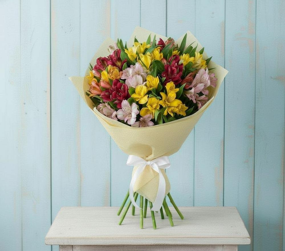 Букет цветов из: Альстромерии в Салым