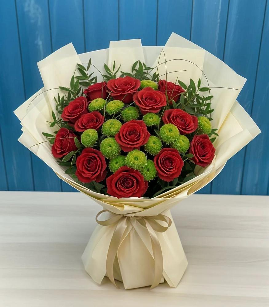 Букет цветов из: Розы и Хризантемы в Салым